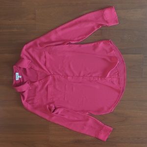 Medium Express Dark Pink Long Sleeve Portofino Shirt